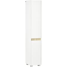kleankin 5-Tier Modern Tall Bathroom Cabinet with Adjustable Shelves White