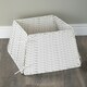 image 2 of 47cm x 46cm Samuel Alexander Foldable Faux Rattan Christmas Tree Skirt in White