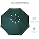 image 3 of Outsunny Wooden Garden Parasol with Rope Pulley Mechanism Dark Green