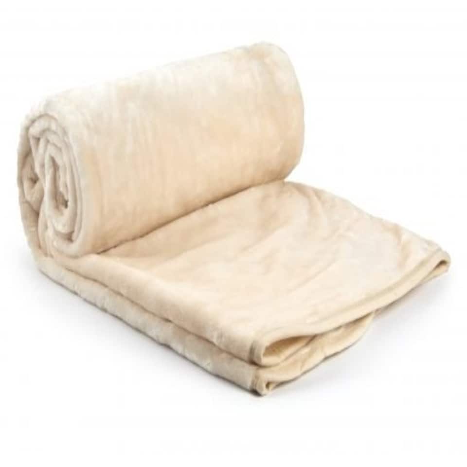 image 1 of Nordic Collection Super Cosy Fleece Blanket in Cream (50" x 60") Cream | Cream