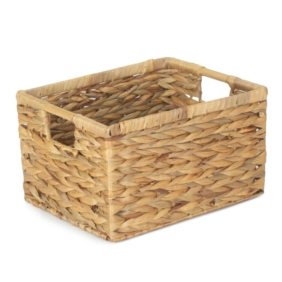 image 1 of Large Nordic Water Hyacinth Storage Basket | Brown | Brown