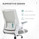 image 5 of Vinsetto Mesh Office Chair for Home with Lumbar Support, Flip-up Arm