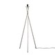 image 1 of ValueLights Camden Brushed Chrome Metal Stem Tripod Floor Lamp | Silver