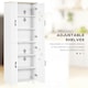 image 5 of HOMCOM Modern Kitchen Cupboard Storage Cabinet with 4 Shelves, White