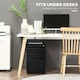 image 6 of Vinsetto 3 Drawer File Cabinet, Lockable Metal Filling Cabinet, Black