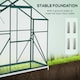 image 4 of Outsunny 6 x 2.5ft Polycarbonate Greenhouse Aluminium Green House