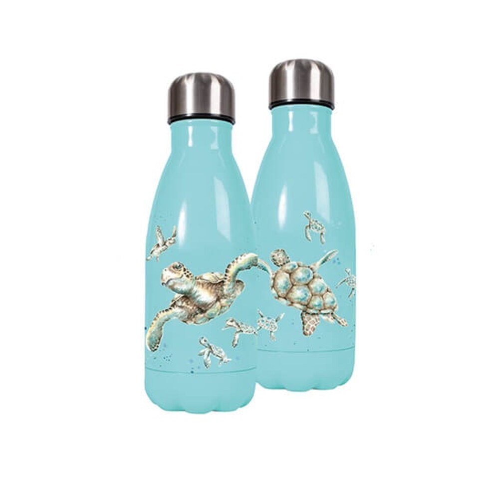 image 1 of Wrendale Designs 'Swimming School' Turtle 260ml Water Bottle