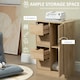 image 4 of HOMCOM Freestanding Bathroom Cabinet with 4 Drawers and Door Cupboard Natural
