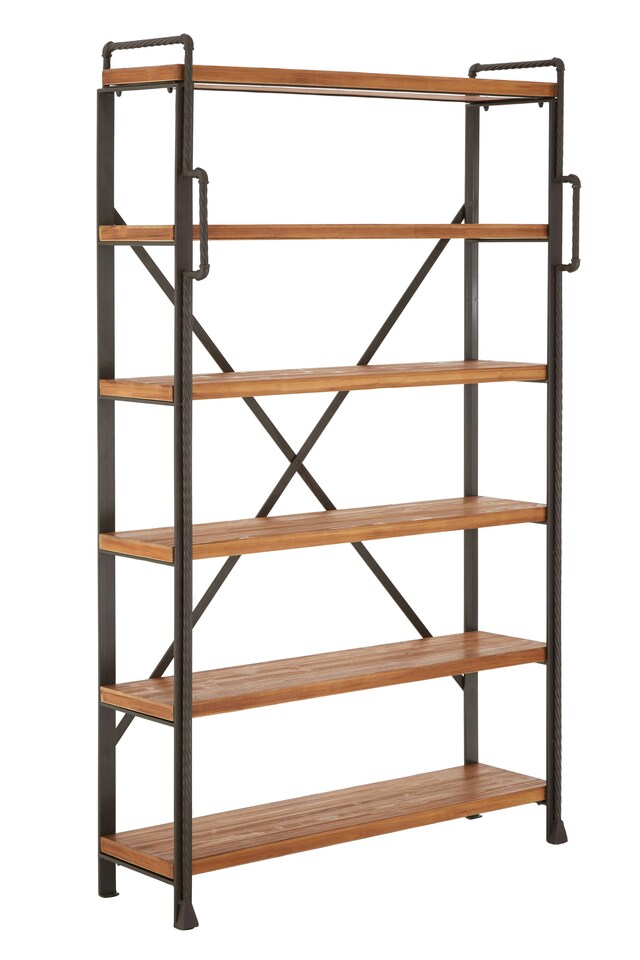 image 1 of Sturdy And Stable Constructed 6 Tier Shelf Unit, Industrial Design Shelf Unit, Versatile Modern Shelf Unit | Cream