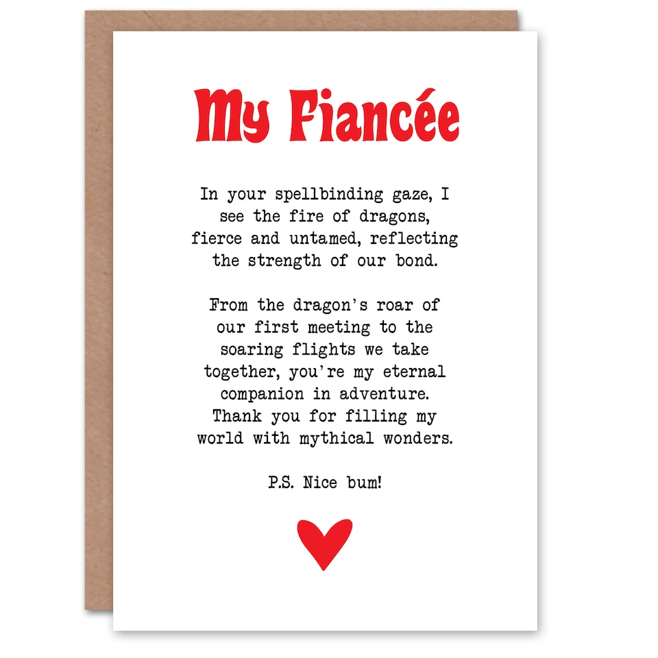 image 1 of Greeting Card Love Poem Role Play Game Nerd Fiancée Romantic