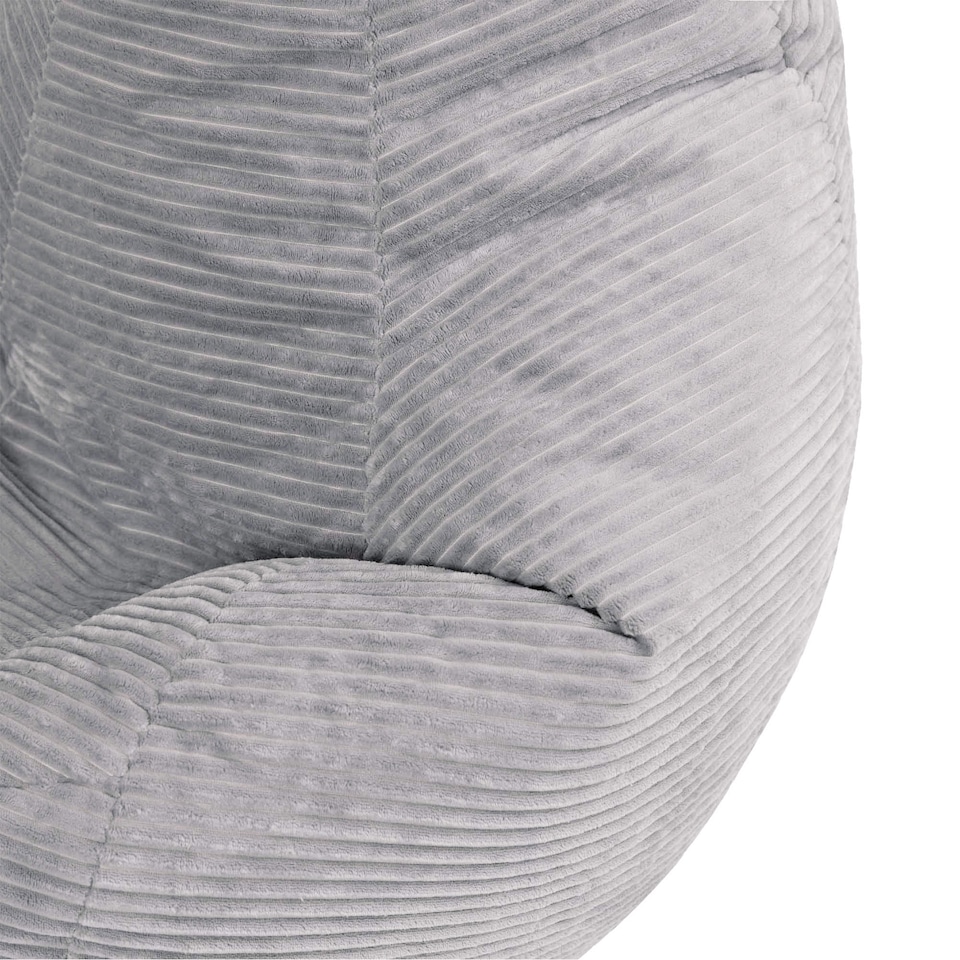 image 1 of icon Dalton Corduroy XL Recliner Bean Bag, Light Grey