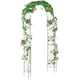 image 1 of Outsunny Metal Garden Arch Arbour Rose Climbing Archway Plant Wedding Decorative