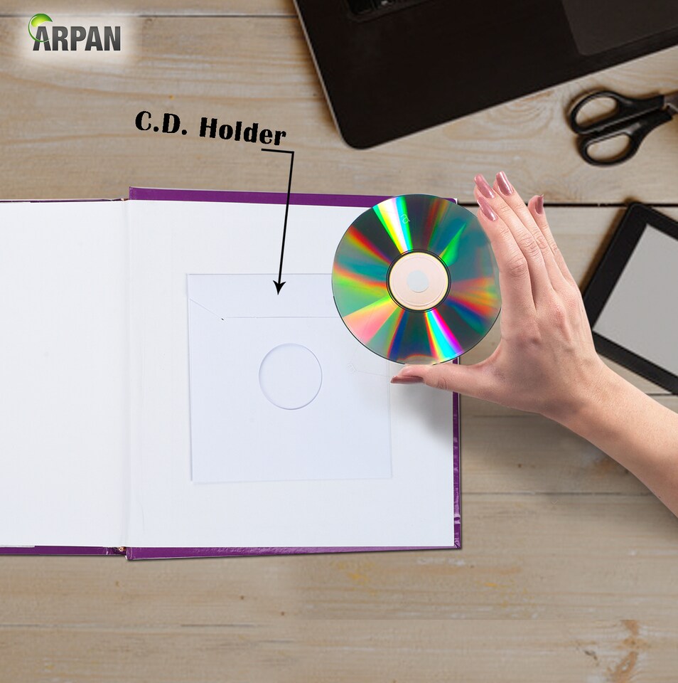 image 1 of ARPAN Photo Album for 200 Photos 6x4" (10x15cm) – Slip In Memo Album with Writing Space & Index Pages – Picture Storage Album for Family, Wedding & Travel Memories