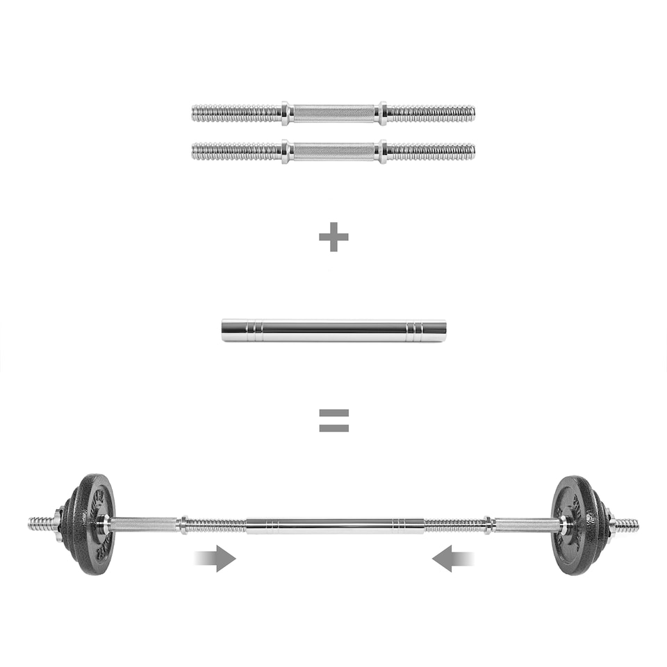 image 1 of Phoenix Fitness Barbell Connectors 30cm | Silver