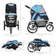 image 4 of PawHut 3 Wheel Pet Stroller, for Medium Small Dogs, Foldable Cat Pram - Blue