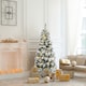 image 9 of COSTWAY 155 cm Artificial Christmas tree with snowflakes Automatically Open