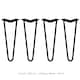 image 3 of 4 x 14" Hairpin Legs - 2 Prong - 12mm - Black