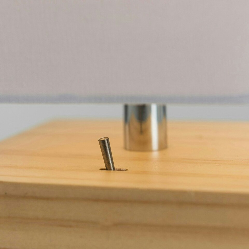 image 1 of ValueLights Pair Of Modern Pine Wood And White Bedside Table Lamps With USB Charging Ports