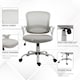 image 8 of Vinsetto Mesh Task Swivel Chair Home Office Desk w/ Lumbar Back Support, Grey