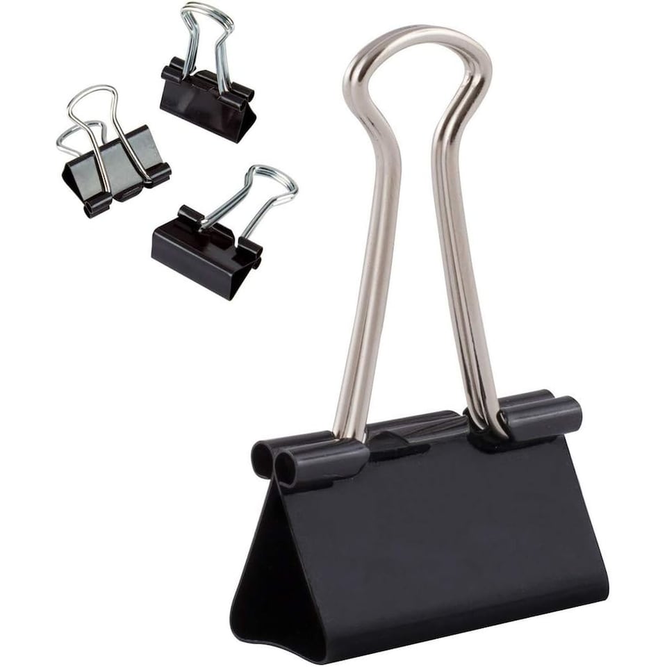 image 1 of 32mm Bulldog Clips | Heavy Duty Metal Binder Clips for Documents, Paperwork & Office Organisation