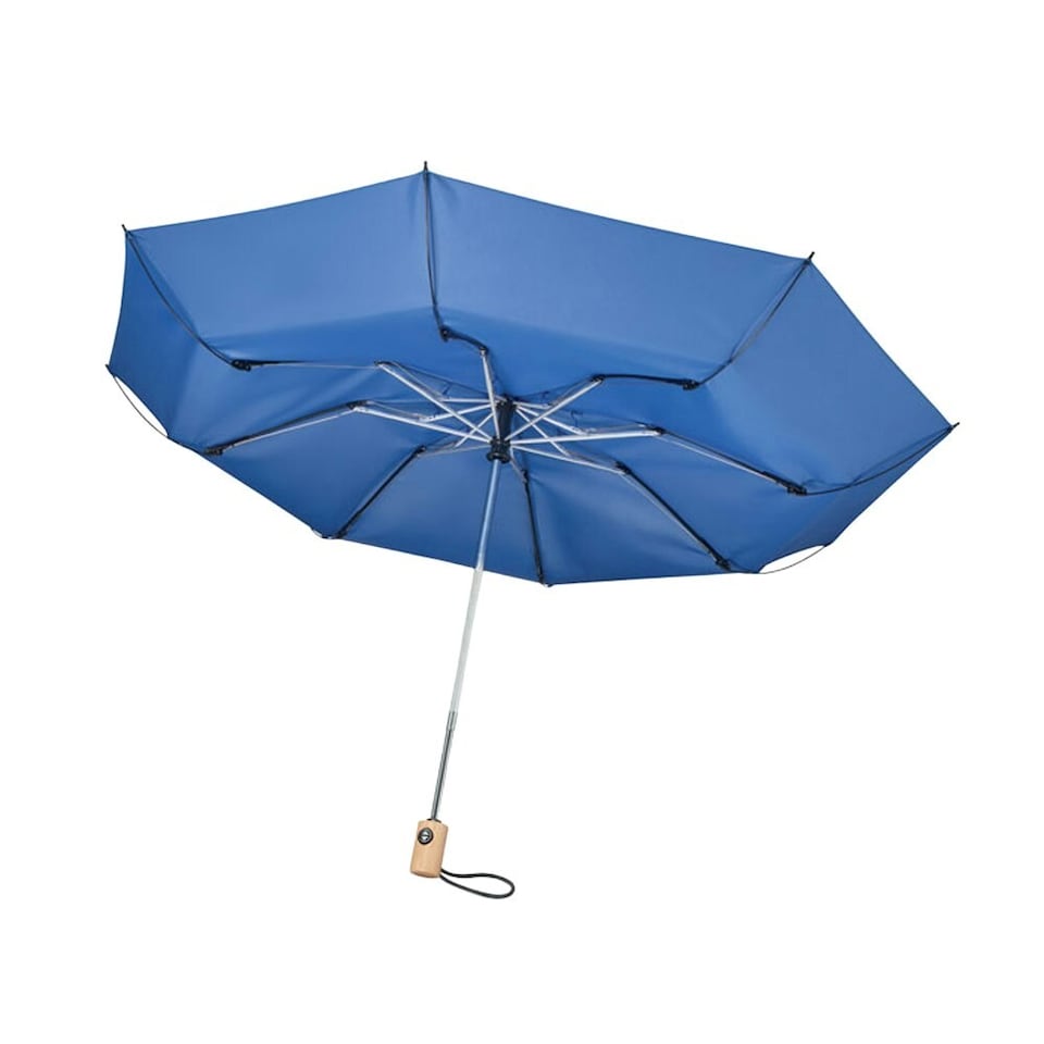 image 1 of MidOcean Leeds Bamboo 190T Folding Umbrella - Royal Blue - One Size | Blue