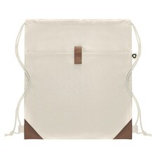 MidOcean Panda Recycled Cotton Drawstring Bag - Beige - One Size Brown