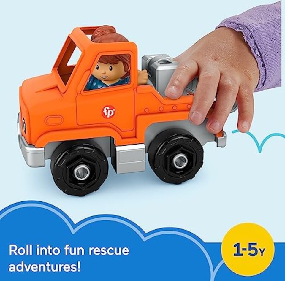 image 1 of Fisher Price Little People Toddler Toy Help And Go Tow Truck And Figure