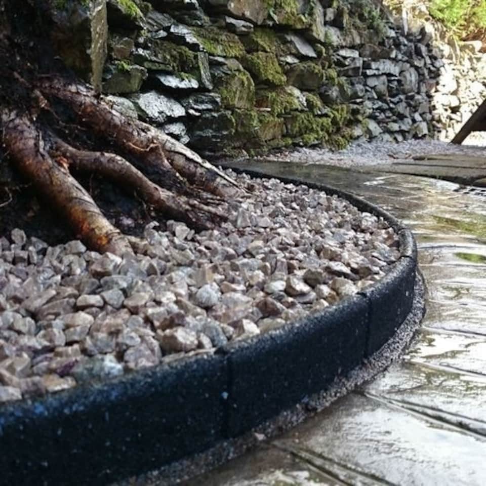 image 1 of Pack of 5 x 1m Flexi Border Garden Edging in Black | Black | 5