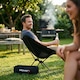 image 2 of MoverX Ultra Lightweight Low Camping Chair - Capacity 150kg, Black