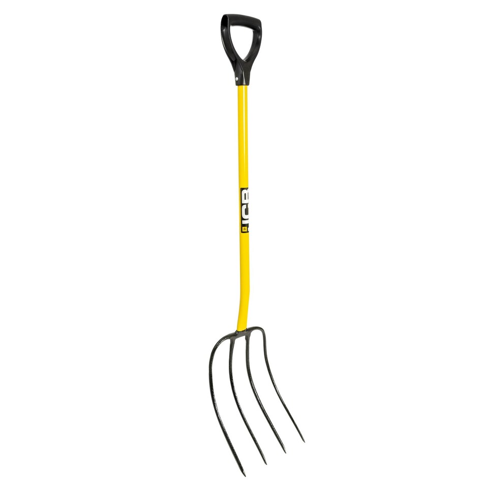 image 1 of JCB Professional Manure Fork 4 Prong D Handle | JCBMF12