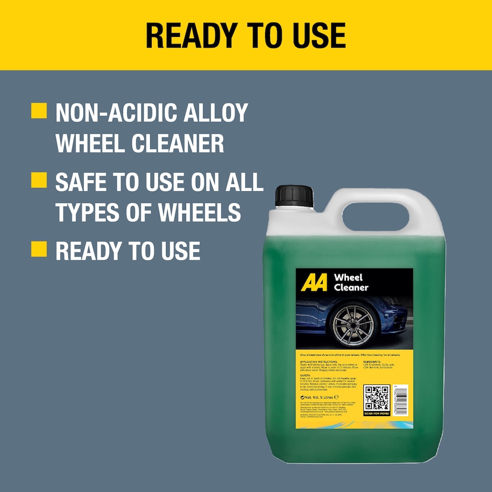image 1 of AA Alloy Wheel Cleaner 5L + Black Wheel Brush