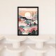 image 2 of Sunrise Over Countryside Hills Boho Winter Black Framed Wall Art Print A4