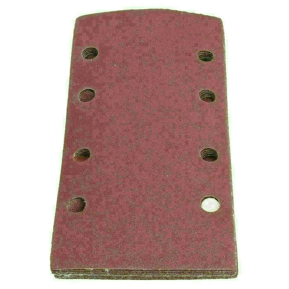 image 1 of Hook/Loop 1/3 Sheet Sanding Sander Sandpaper Pads 10 Pack 120 Grit