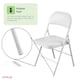 image 6 of Heavy Duty White Padded Folding Metal Desk Office Chair Seat | White