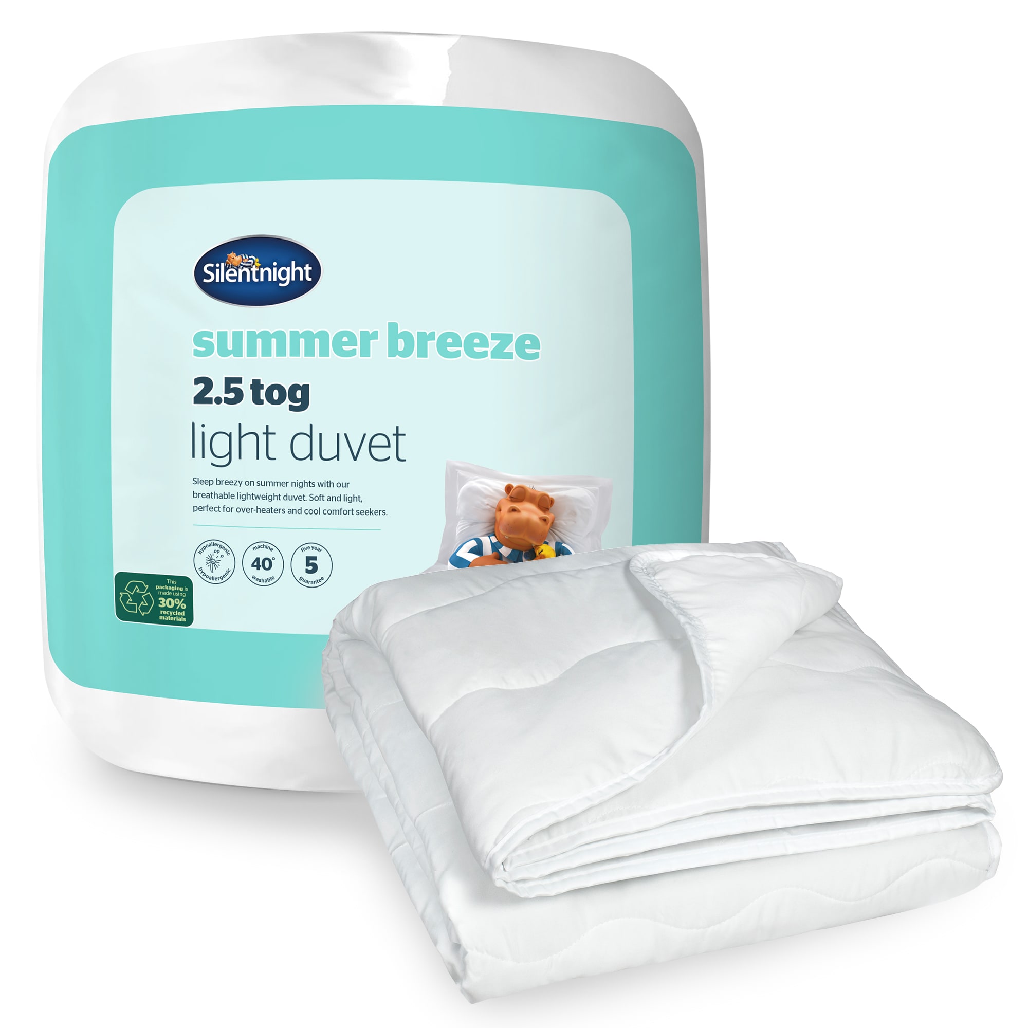 Silentnight Summer Breeze Duvet - 2.5 Tog | White | King | King