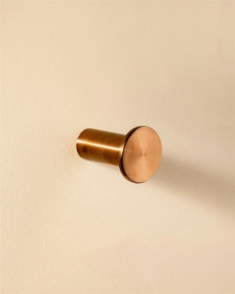 image 1 of Cosmic Wall Mounted Towel Hook w/ Durable Metal for Bathroom Brushed Copper 4 cm