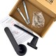 image 5 of AXS Harlem Door Handles on Rose - Door Pack - Latch Door - Black