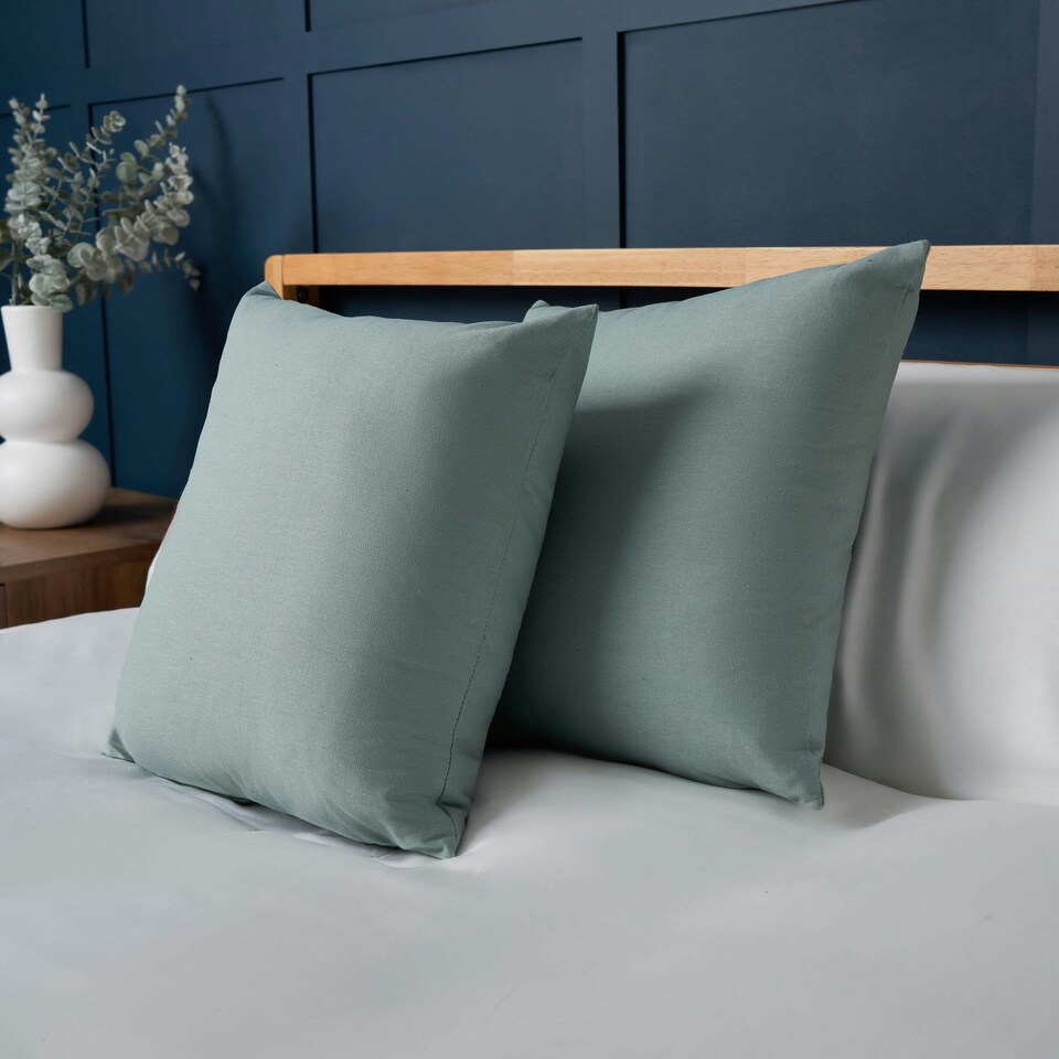 image 1 of BHS Twin Pack of Cushions, Green Green | Green