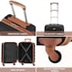 image 5 of Flight Knight Suitcase Set, Large Suitcase, Extra Large Suitcase, Cabin Suitcase 55x40x20cm - 60+ Airlines Approved - EasyJet, Jet2, Ryanair Priority Carry On | Black | Black/Tan | Large