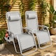 image 1 of Set of 2 Zero Gravity Reclining Foldable Garden Chairs Sun Loungers