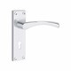 image 3 of Golden Grace Victorian Scroll Astrid Door Handles Lever Lock in Polished Chrome with 3 Lever Lock Set & 1 Pair of 3" Ball Bearing Hinges Chrome