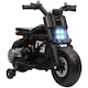 image 1 of HOMCOM 6V Kids Electric Ride On Motorcycle Vehicle with Siren, Horn, Headlights, Music, Training Wheels, for Outdoor Play, Ages 3-5 Years - Black