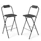 image 1 of COSTWAY Outdoor Folding Barstools Set of 2 Bar Height Patio Chairs