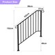 image 4 of Gr8 Garden Outdoor Black Steel Handrail 3 Steps Garden Stairs Safety Grab Bannister Rail