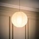 image 3 of ValueLights Isla White Paper Globe Ceiling 40cm Lamp Shade | White