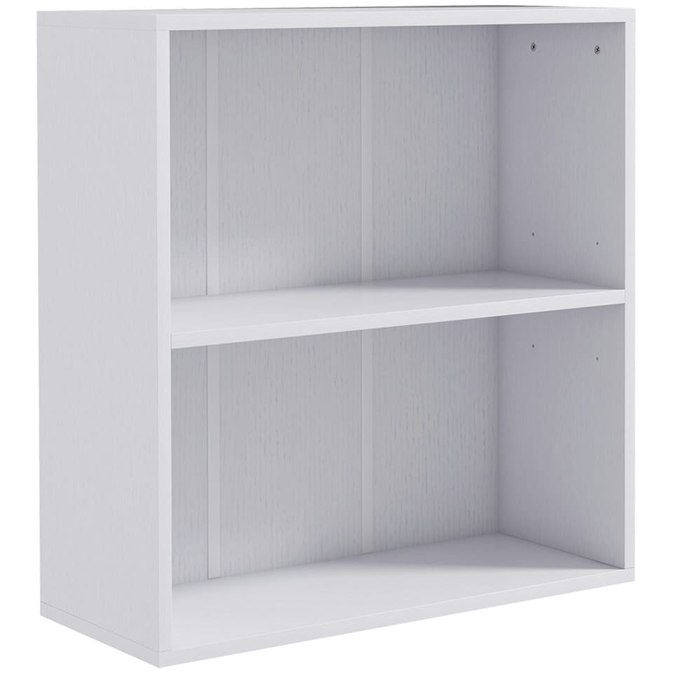 image 1 of HOMCOM Bookshelf Display Storage Shelf with 2 Compartments White