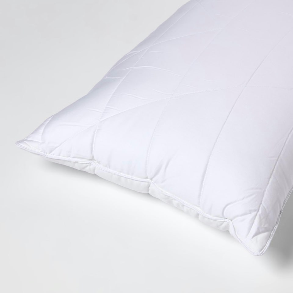 image 1 of Homescapes Luxury Organic Bamboo Pillow for Back Sleepers White