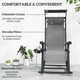 image 4 of Outsunny Folding Recliner Chair Outdoor Lounge Rocker Zero-Gravity Seat, Grey