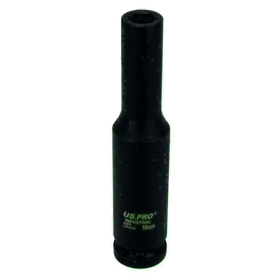image 1 of 10mm Extra Deep Long Metric MM Impact Socket 1/2" Drive 6 Sided Single Hex
