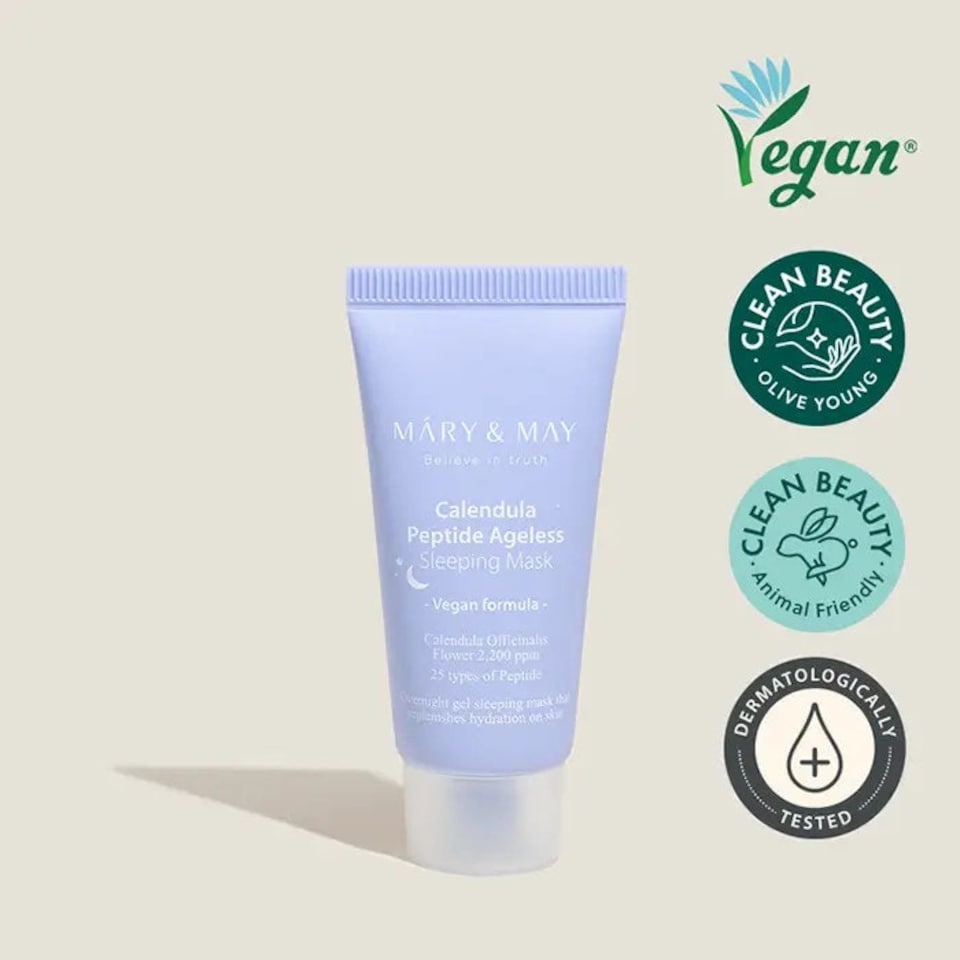 image 1 of MARY & MAY Calendula Peptide Ageless Sleeping Mask 30g (Travel Size)